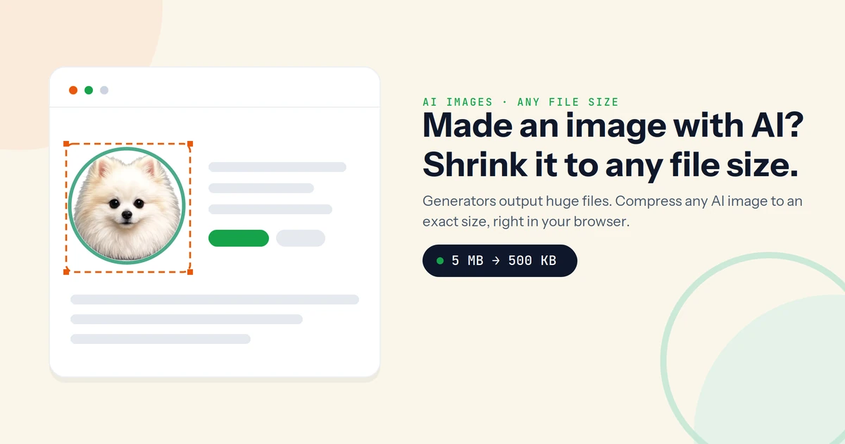 AI Image Too Large? Compress It to Any Size